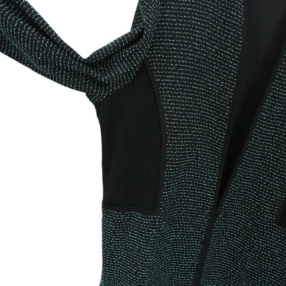 Ming Wang Lined Mint Green Black Textured Knit Jacket 0X - Picture 3 of 5